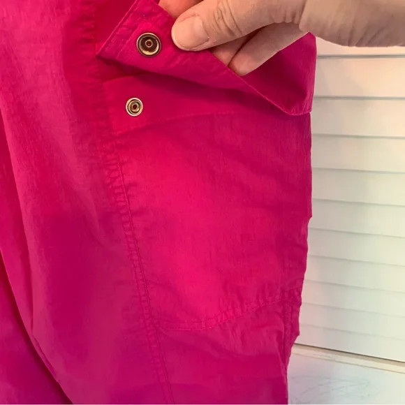 Athleta x Alicia Keys Keys High Waist Utility Pants Women 8 Hot Pink Nylon Cargo - Picture 4 of 16